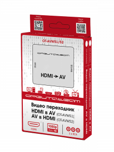 Переходник с AV/RCA на HDMI конвертер Орбита OT-AVW52